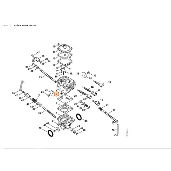 STIHL  Membrana pompy 1115 121 4800